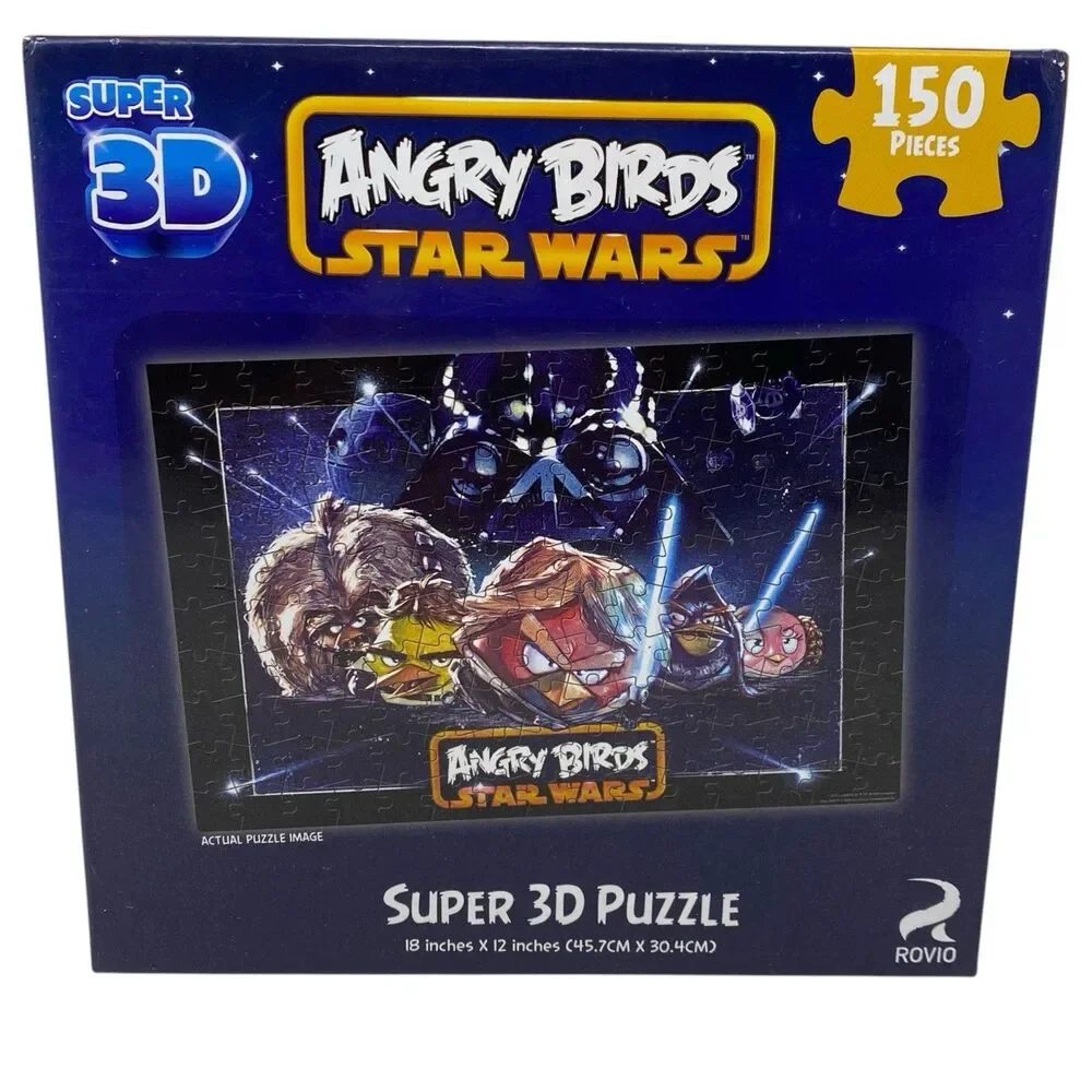 Angry Birds Star Wars Jigsaw Puzzle Super 3D 150 Piece Cardinal Darth Vader New